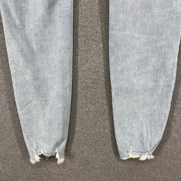 American Eagle Jeans Youth 0 Next Level Stretch Distressed Curvy Hi Rise Jegging - Picture 14 of 14